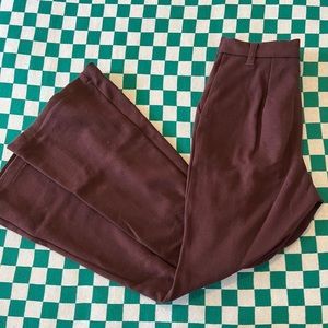 Urban Outfitters Brown Pleated Trousers